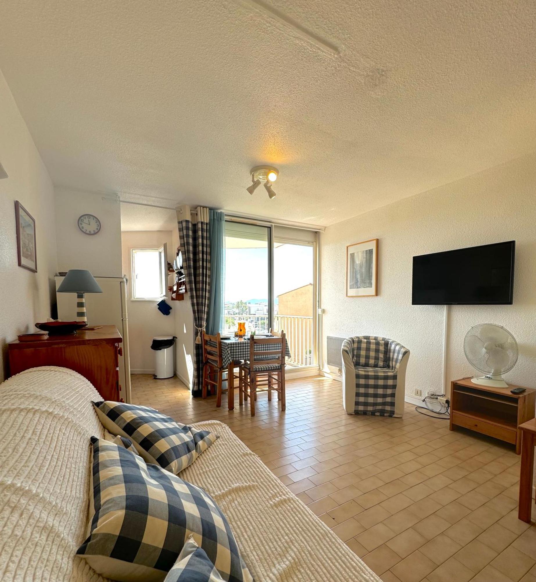 studio 3 personnes accès direct plage - parking privé - 3TVP30 Le Barcarès Esterno foto